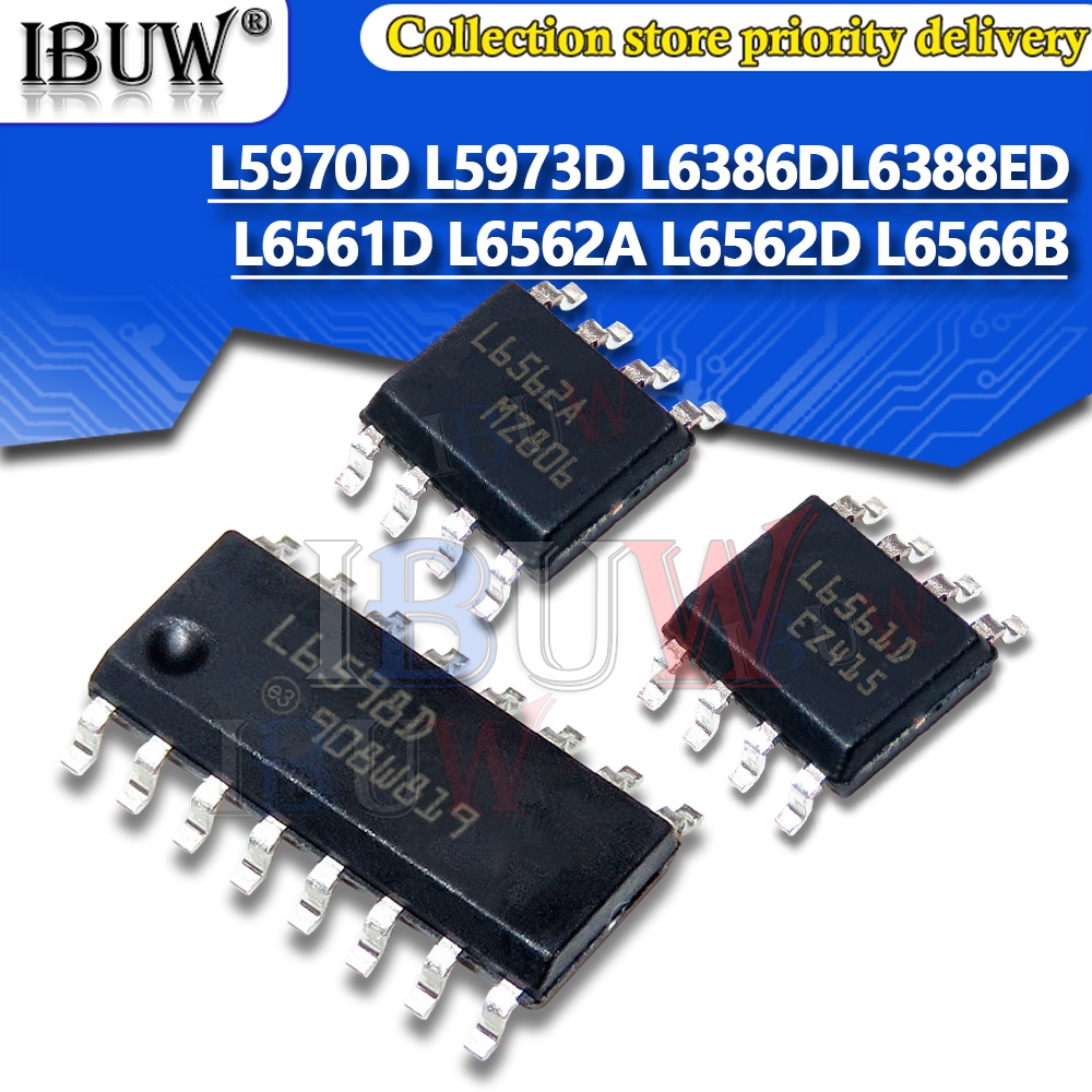 Bộ 10 Chip Điện Tử L5970D L5973D L6386D L6388ED L6561D L6562A L6562D L6566B L6598D L6599AD L6599D L5