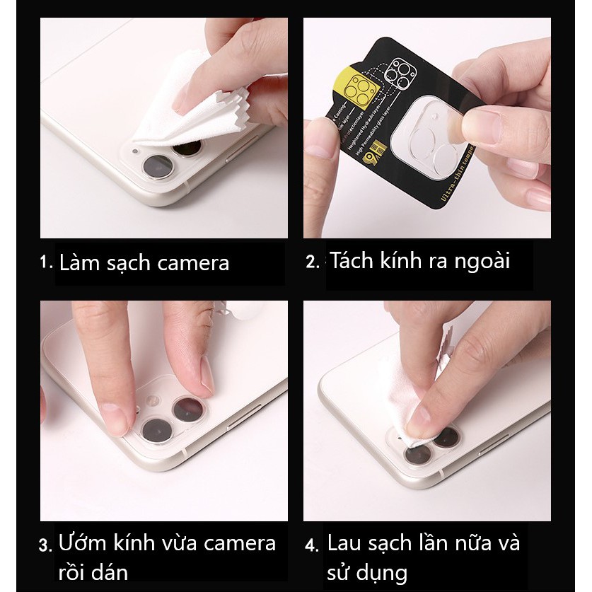 Kính cường lực bảo vệ camera iphone 12 ProMax/ 11 pro max/ XS Max/ 7 Plus/ 8 Plus/ XR