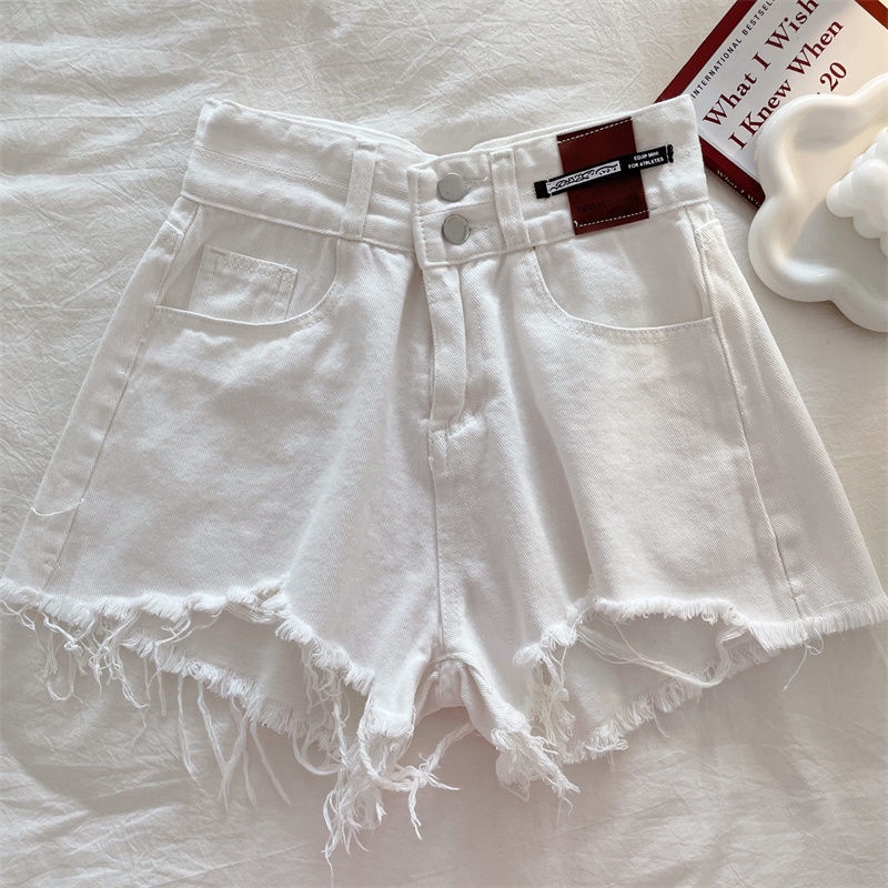 Quần Short Denim Lưng Cao Ống Rộng Thời Trang Mùa Hè Dành Cho Nữ