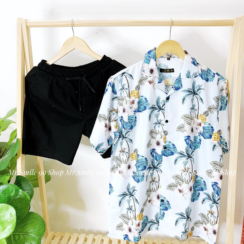 ÁO SƠ MI HỌA TIẾT ĐI BIỂN UNISEX MR SMILE 99 SHOP | BigBuy360 - bigbuy360.vn