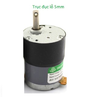Motor giảm tốc 6-9V, 70-110 vòng-phút, bánh răng thép, trục tròn