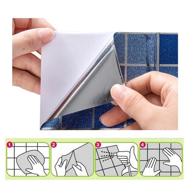 Giấy dán bếp tráng nhôm chịu nhiệt chống thấm