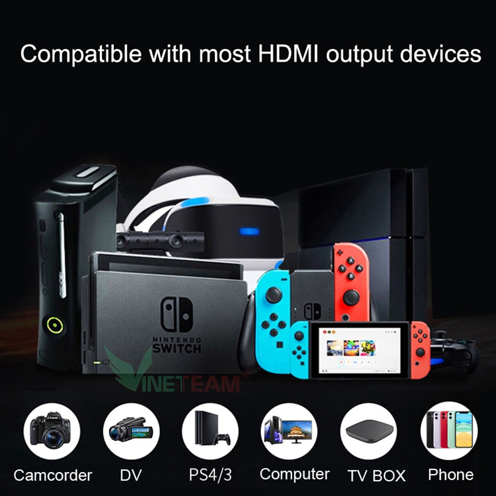 Ezcap 266 hộp Video Game Capture hdmi to usb 3 0 livestream obs hỗ trợ 1080p 60fps Tương Thích Với Windows/Mac/Linux