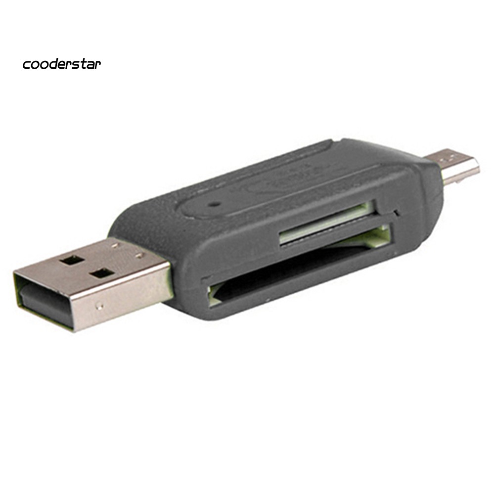 Đầu Đọc Thẻ Nhớ Usb Otg 2 Trong 1 Cho Điện Thoại / Máy Tính