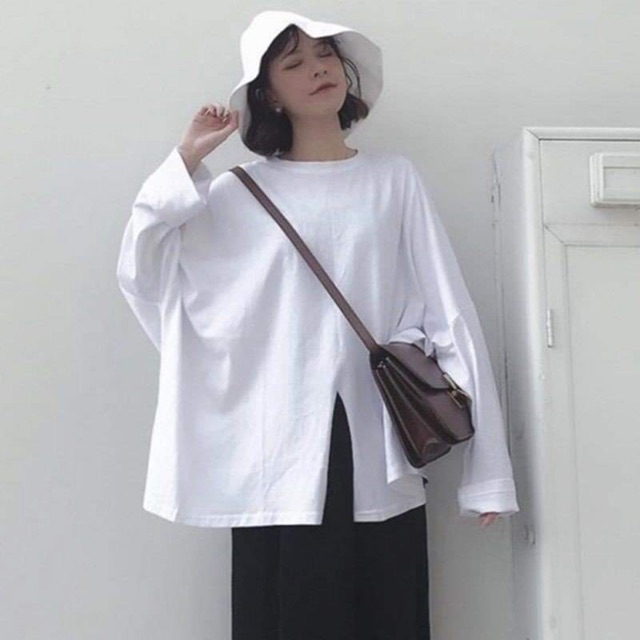 Áo xẻ gấu dài tay trơn BYV688