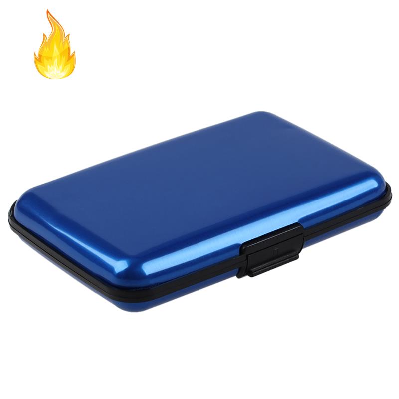 Ví Đựng Thẻ Id / Danh Thiếp Bằng Kim Loại Nhôm Chống Thấm Nước Màu Sắc Ngẫu Nhiên