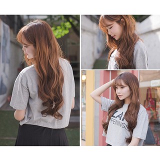Bộ tóc xoăn dài mái thưa MHS03
