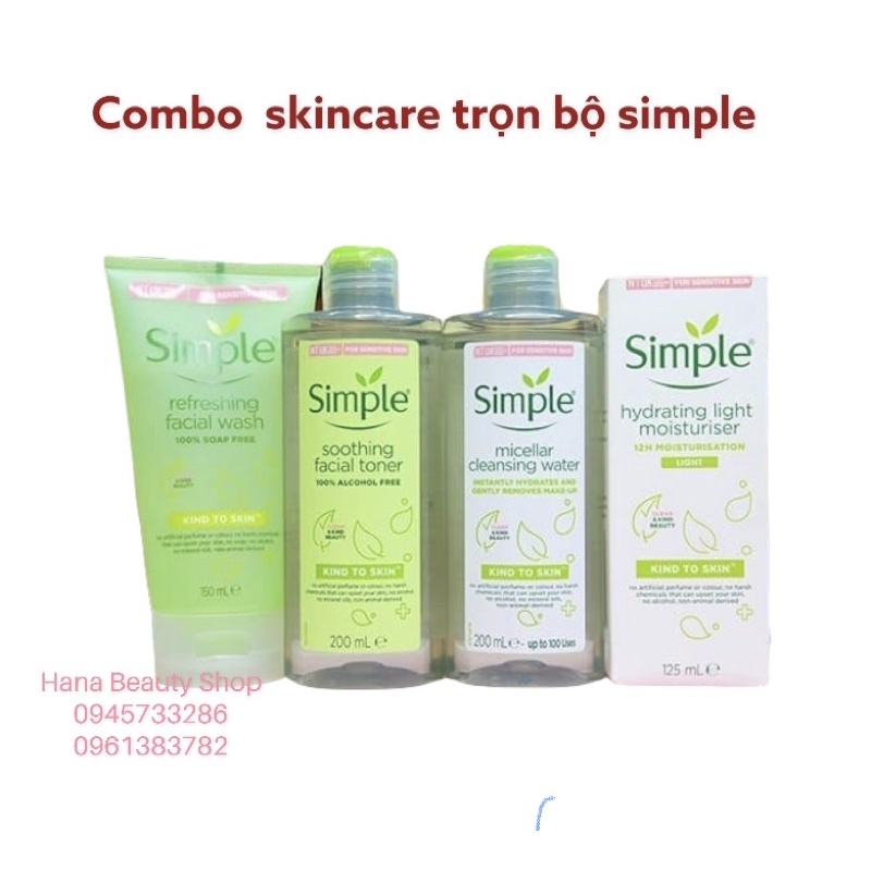 Combo làm sạch da simple
