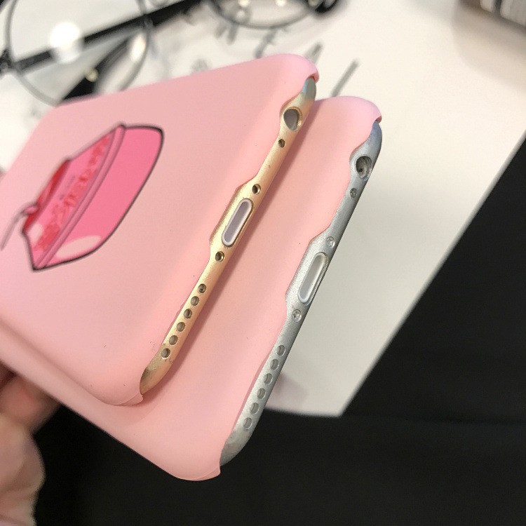 Ốp lưng điện thoại nhựa cứng iPhone 11 11pro 11promax XS XR 5 5s 6 6s 7 8 Plus 6Plus màu hồng phong cách Hàn Quốc | BigBuy360 - bigbuy360.vn