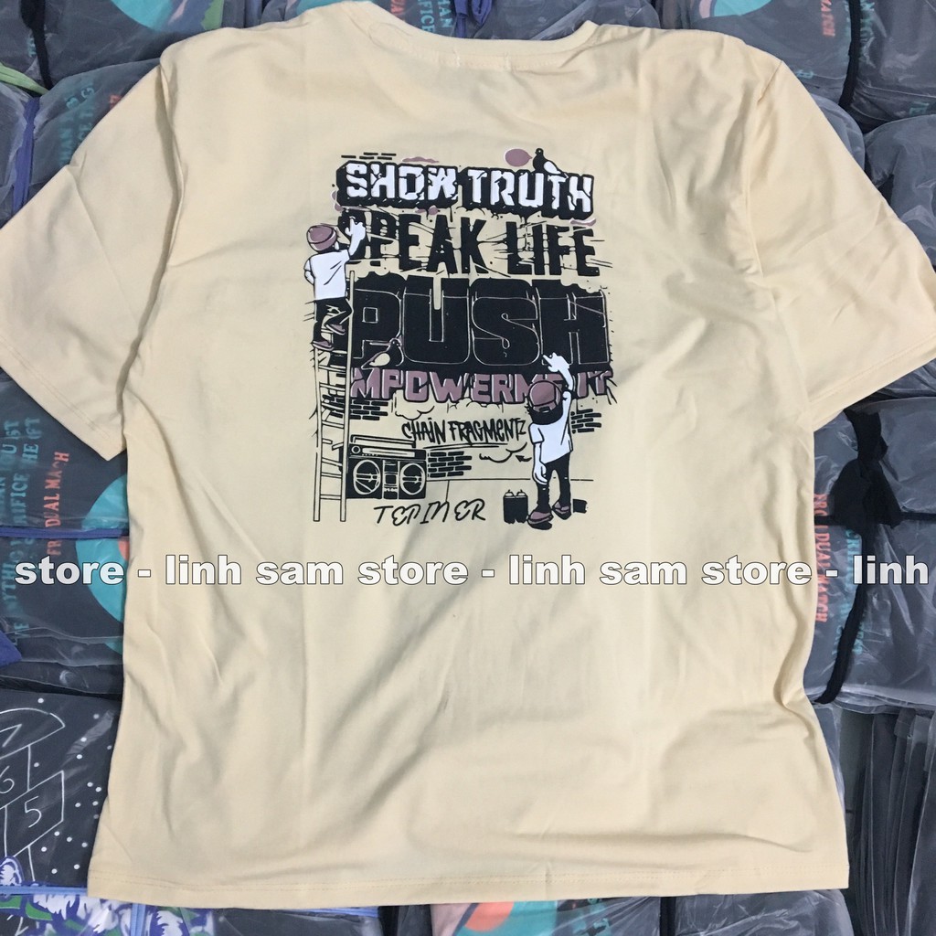 Áo thun tay lỡ nam nữ SAM CLO phông form rộng dáng Unisex, mặc lớp, nhóm, cặp in chữ SHOW TRUTH | BigBuy360 - bigbuy360.vn