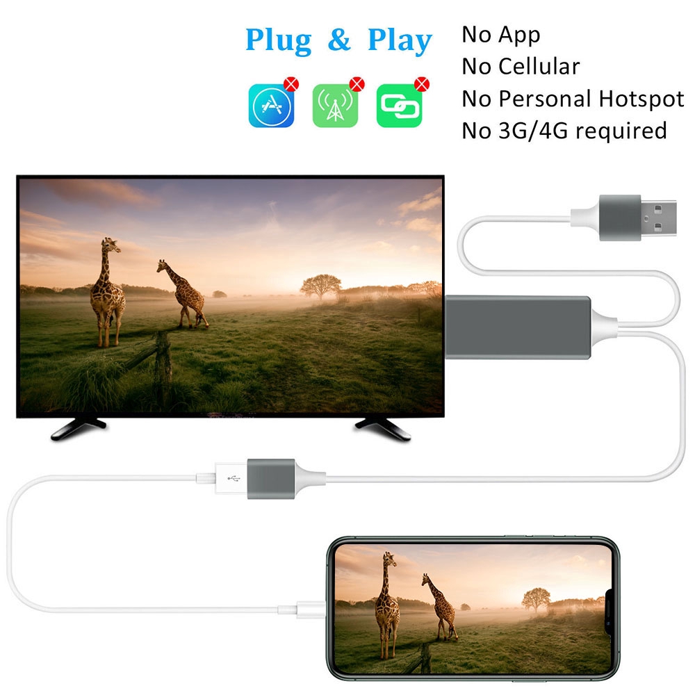 Dây Cáp Chuyển Đổi Từ 1080p Hdmi Sang Tv Hdtv Cho Iphone 11/ipad/android