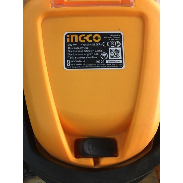 Máy hút bụi dùng pin 20V INGCO CVLI2005E