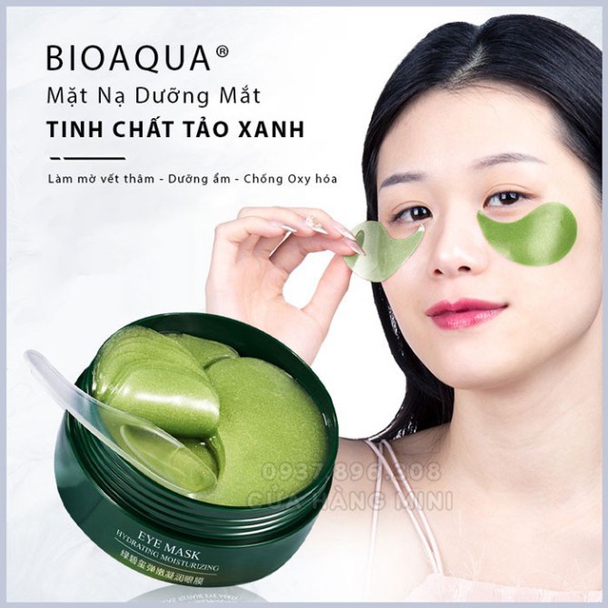 Mặt nạ mắt ❤️𝑭𝒓𝒆𝒆𝒔𝒉𝒊𝒑❤️ Hộp 60 miếng nạ mắt tinh chất tảo biển xanh Bioaqua chính hãng nội địa trung