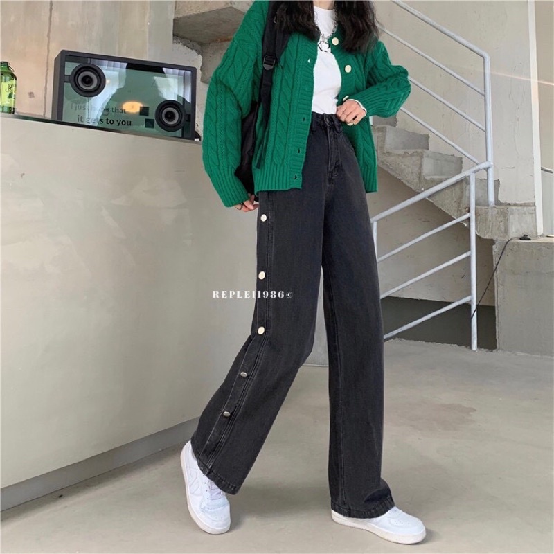[Mã FAMARAL1 giảm 10K đơn 50K] [ẢNH THẬT ĐỘC QUYỀN REPLEI1986] Quần jeans đính nút 129