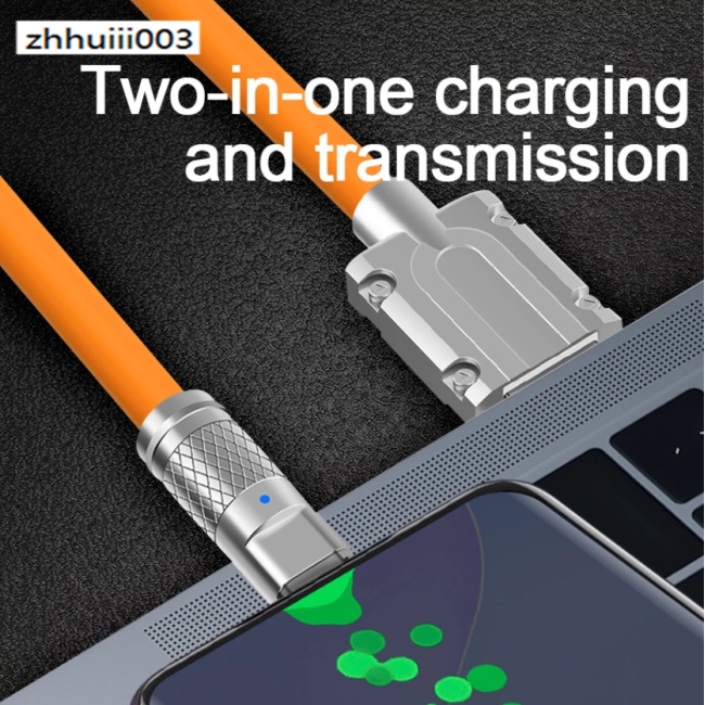 Dây Cáp Sạc Nhanh Usb Type C 120w 6a Có Đèn Led Báo Hiệu Cho Xiaomi Huawei