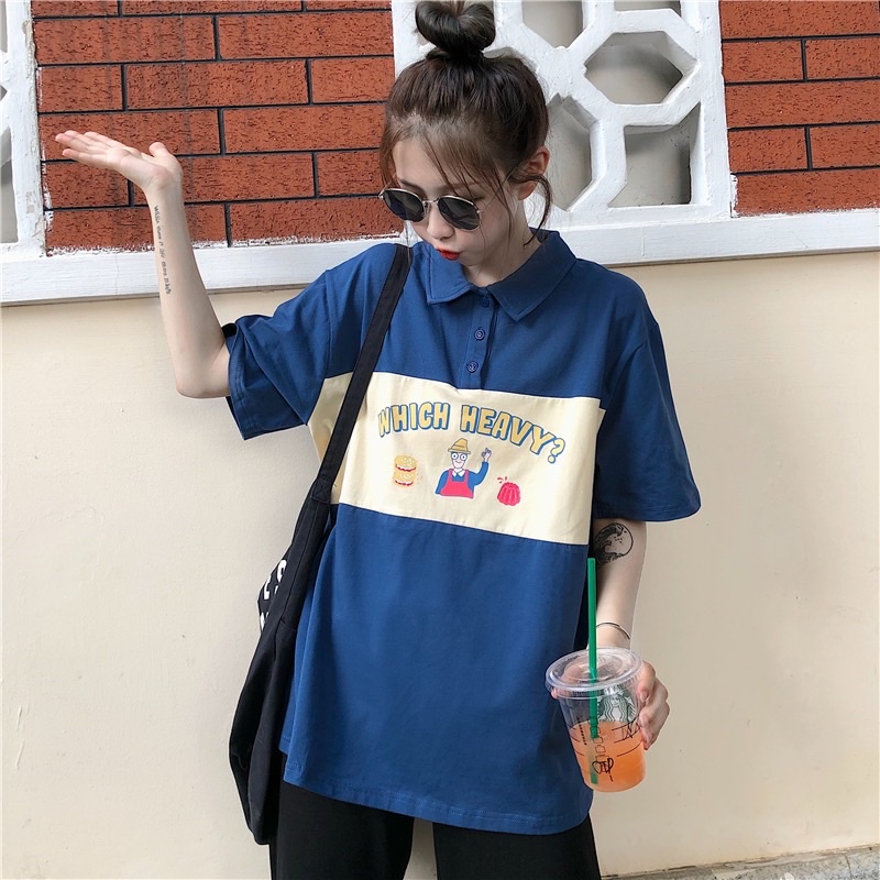 Áo Polo dáng rộng cá tinh dưới 75kg LuxxyStore - Which Heavy PL216