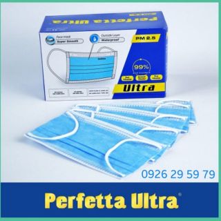 Set 10cái khẩu trang Perfetta Ultra màu xanh