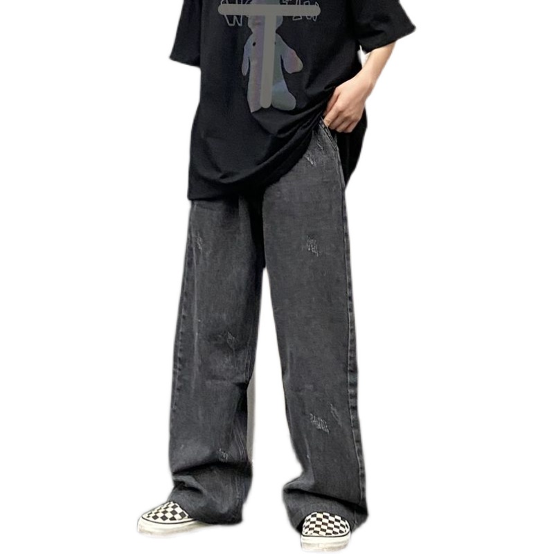 Quần Jeans Ống Rộng Phong Cách Hàn Quốc Cá Tính