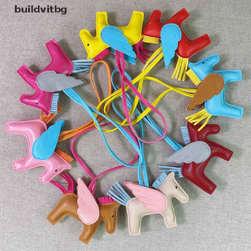 Móc Treo Chìa Khóa Bằng Da PU Hình Ngựa Trang Trí Túi Xách Nữ