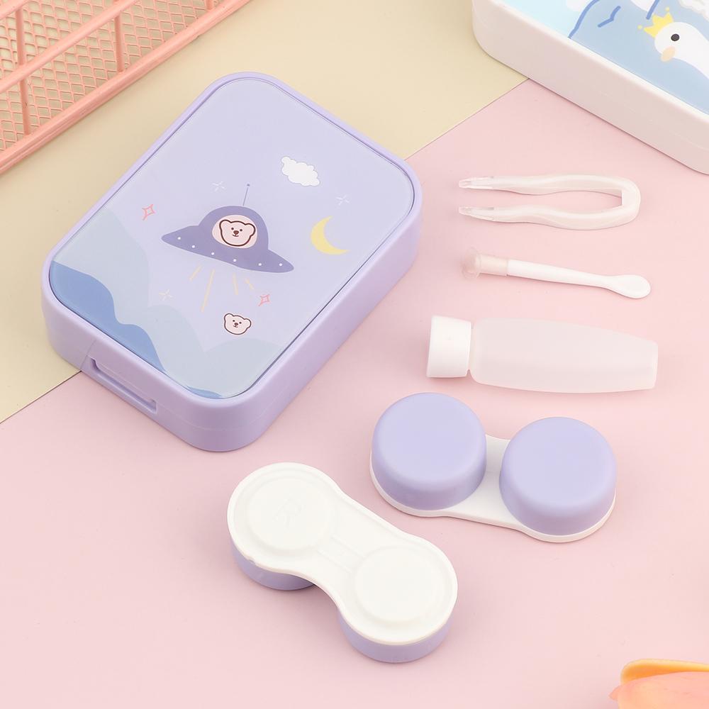 ESPO Hộp Đựng Kính Áp Tròng Hình Vuông Mini Nhiều Màu Sắc
