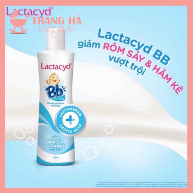 𝑺𝑨𝑳𝑬 𝑺𝑶̂́𝑪 Sữa Tắm Gội LACTACYD BB 250ml Tắm Gội Hàng Ngày Cho Bé Giảm Hăm Kẽ Và Rôm Sảy Hiệu Quả