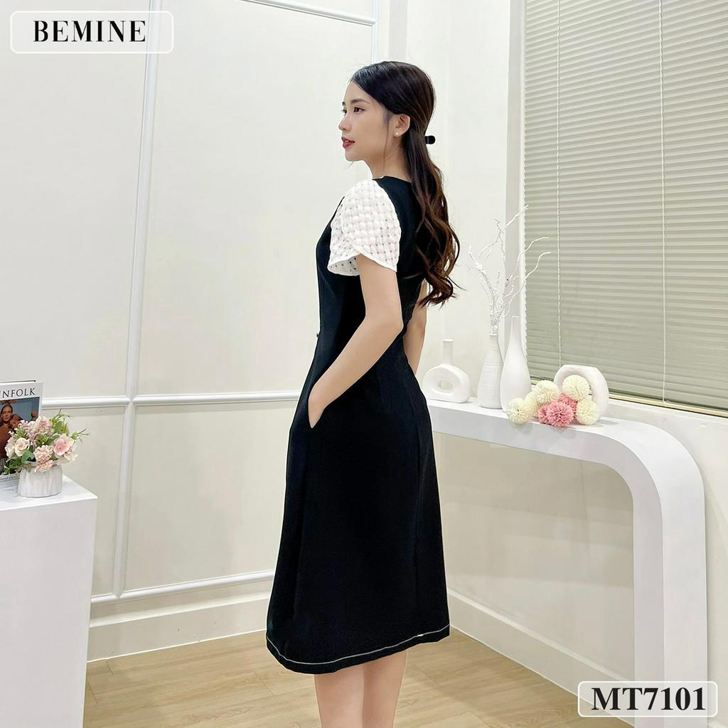Đầm công sở giả yếm tay cánh sen BEMINE MT7101