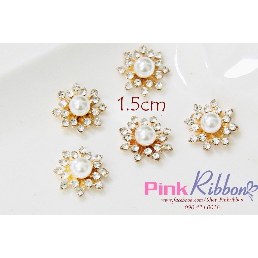 Charm mặt trời đính đá và trai các size