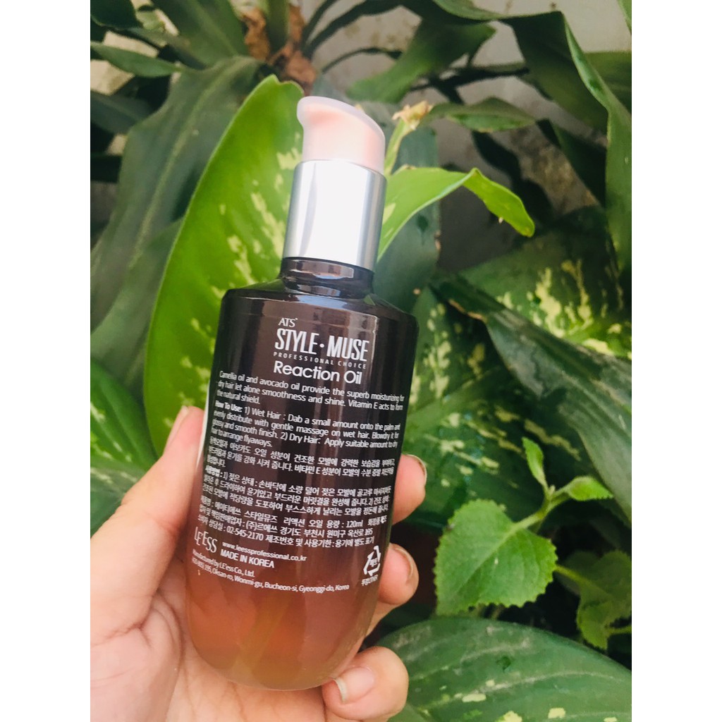 **TINH DẦU DƯỠNG DÀNH CHO TÓC UỐN ATS STYLEMUSE REACTION OIL HÀN QUỐC 120ML