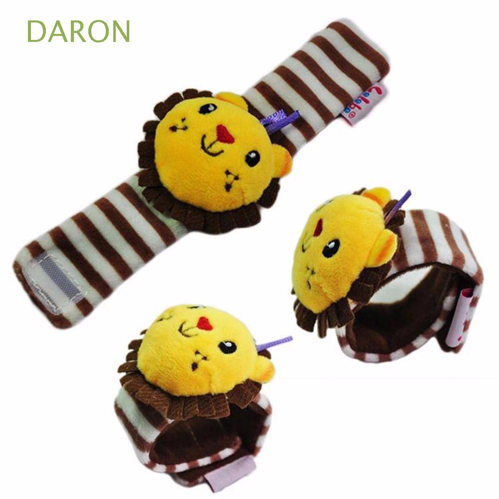DARON Baby Room Decoration Wrist Band Soft Hand Bell Rattle Toy Cute Cartoon Toy For 0-12 Months Old Baby Watch Wrist Band Plush Toy Maternal Supplies Baby Toys