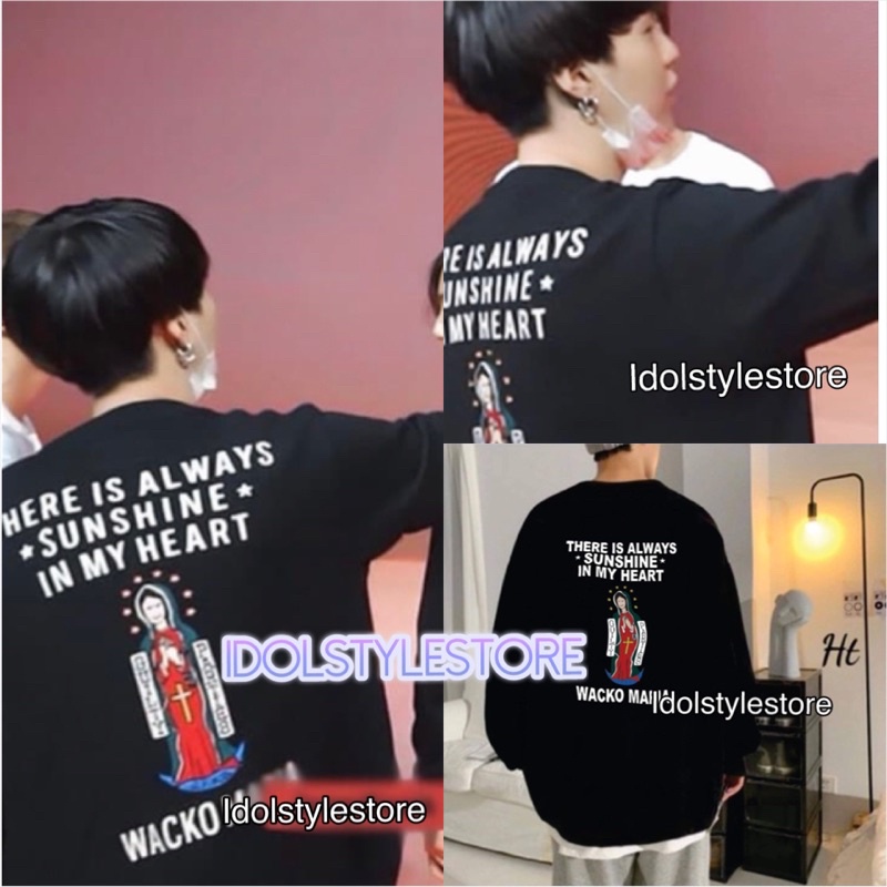 (Quà tặng kèm card BTS) áo nỉ In my heart của Suga BTS