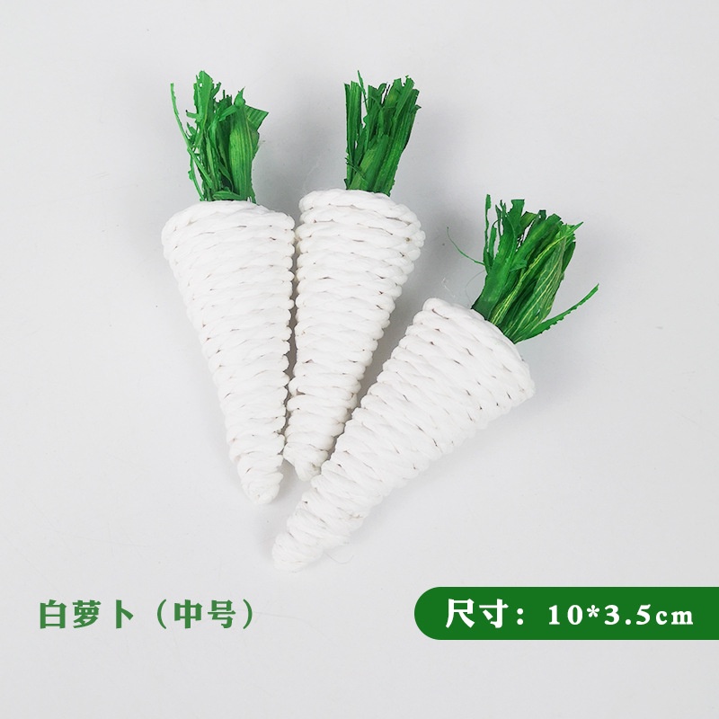 Đồ Chơi Đan Rơm Hình Thỏ / Cà Rốt / Heo Guinea / Totoro / Mèo Đan Bằng Tay Cho Thú Cưng