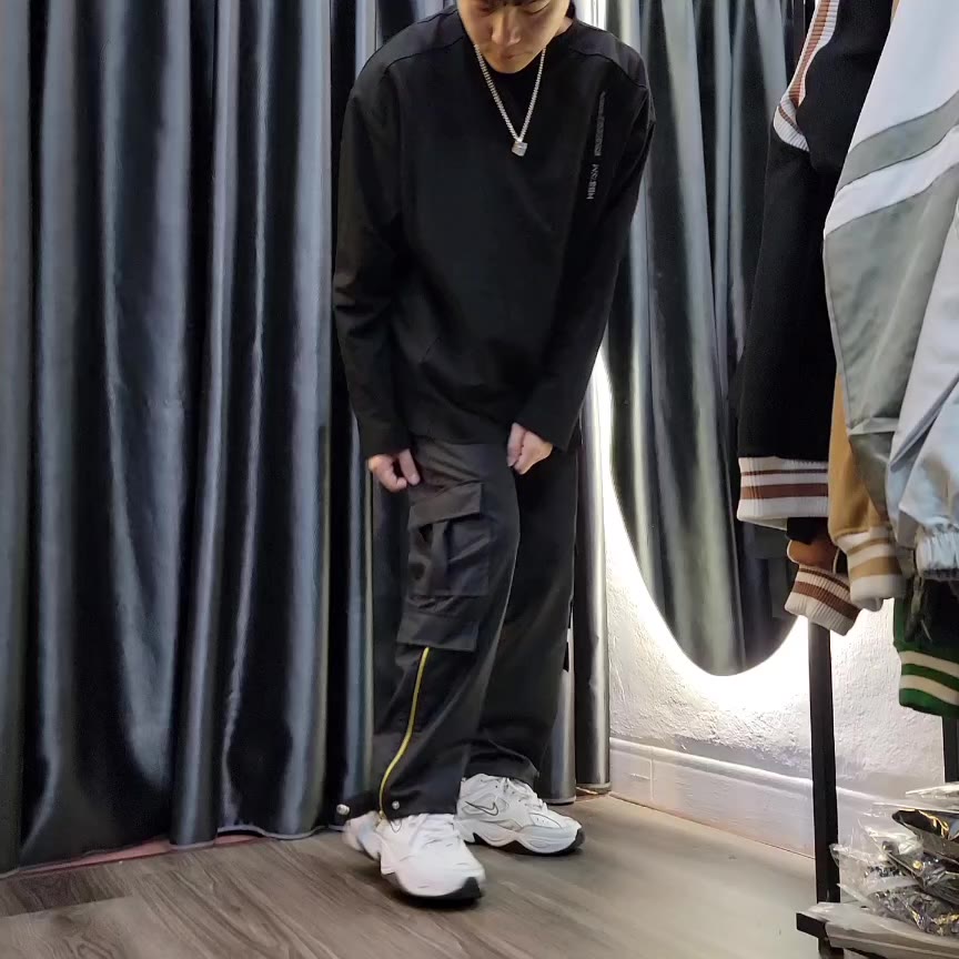 Quần Cargo Pant Kaki Phối Khoá Zip Chân  - Túi Hộp Phối Khoá Dài Kiểu Dáng Streetwear Cực Ngầu | BigBuy360 - bigbuy360.vn