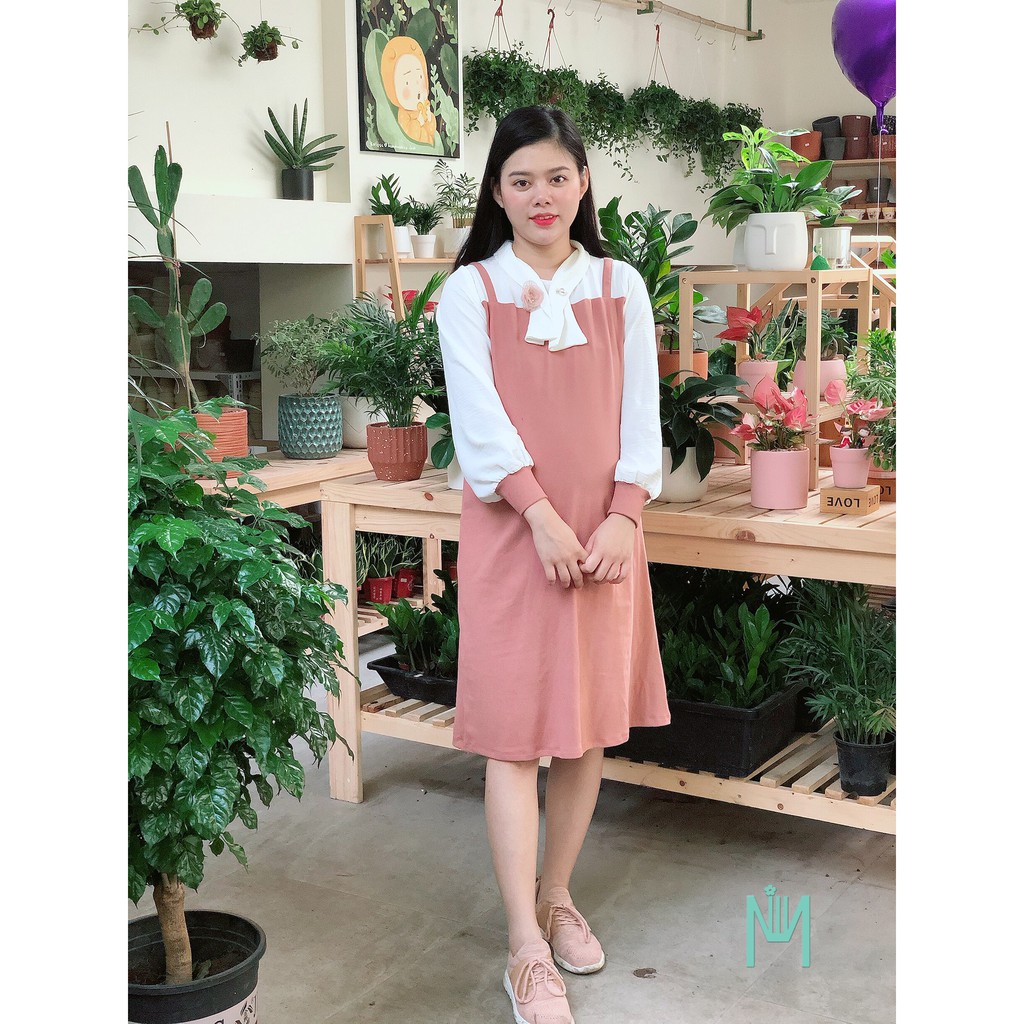 Đầm bầu thiết kế mùa đông 🌸 chất dạ nỉ - 2 màu