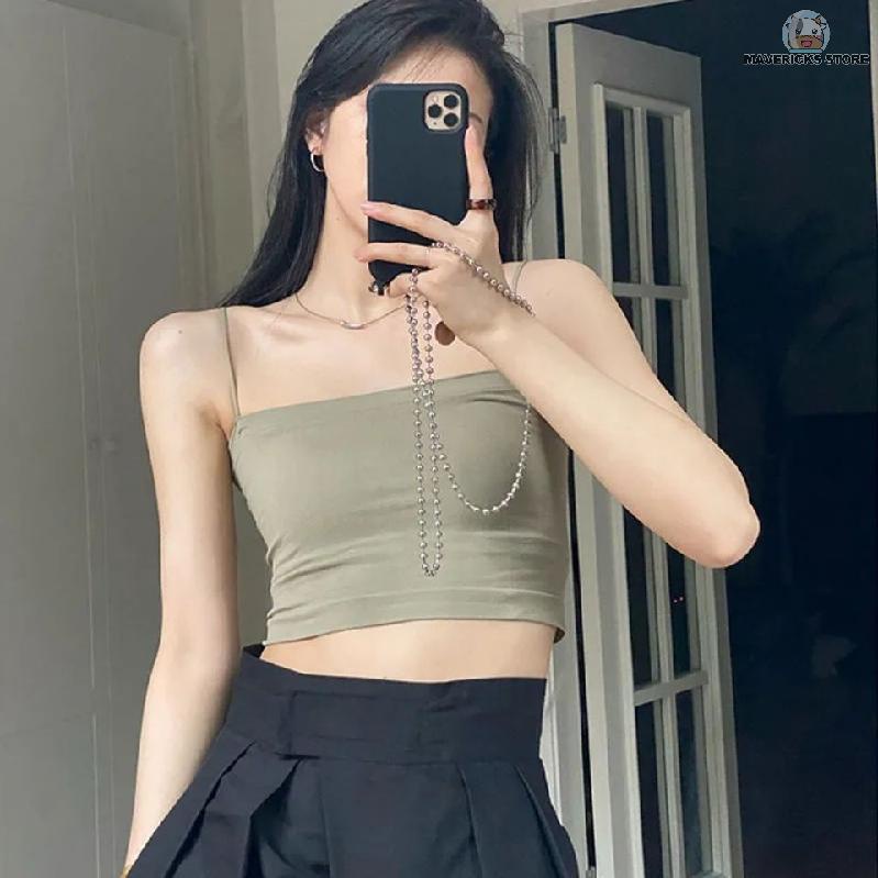 Áo ống màu sắc trơn có đệm ngực không gọng thép cho nữ