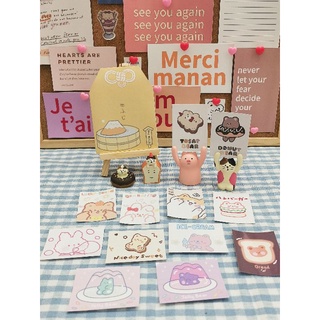 10 Sticker họa tiết niêm phong túi gói hàng - trang trí sổ tay và vật dụng