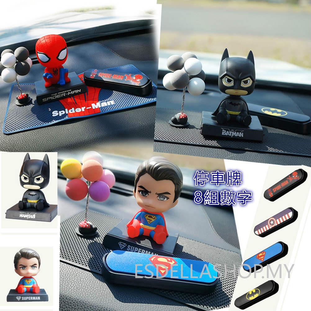 Mô Hình Búp Bê Captain America Hoạt Hình Lắc Đầu Tạm Thời Trang Trí Xe Hơi