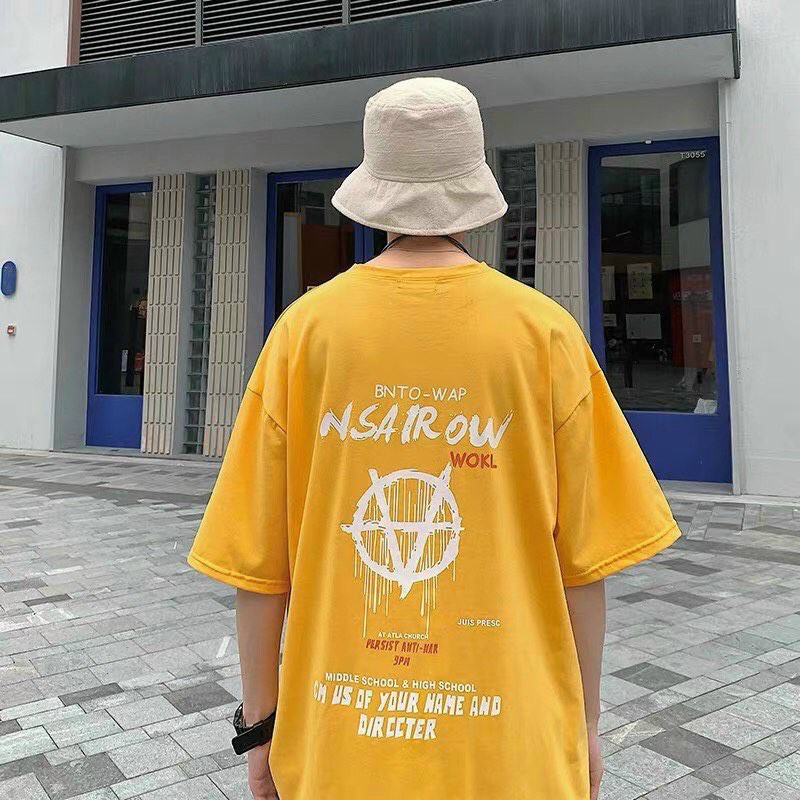 Áo thun nam tay lỡ freesize phông form rộng dáng Unisex mặc cặp, nhóm, lớp in hình 3d | BigBuy360 - bigbuy360.vn