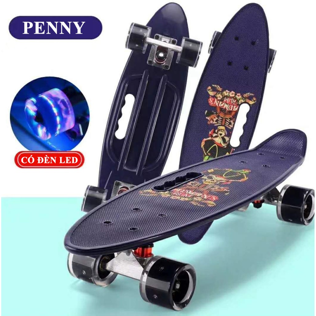 Ván trượt Skateboard Penny nhiều màu có bánh đèn led phát sáng