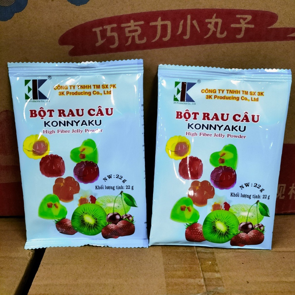 Bột rau câu Konnyaku 22g - Nguyên Liệu Làm Thạch Rau Câu Ngon