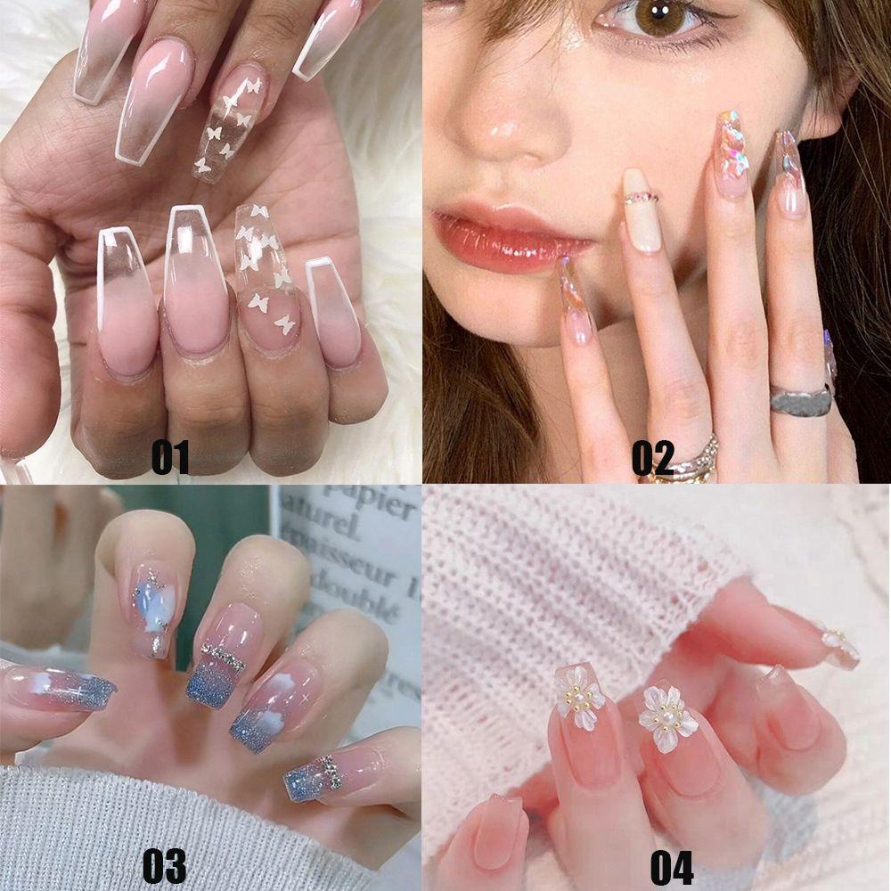 Hộp 1 / 24 Móng Tay Giả Có Thể Tháo Rời