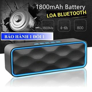 Loa bluetooth sc211 siêu trầm bass hay tích hợp loa kép cho âm thanh sống động sắc nét