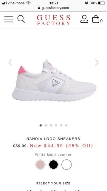 Giày thể thao GUESS RANDIA LOGO SNEAKERS Chính Hãng