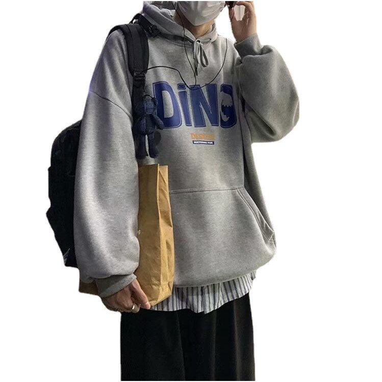 Áo hoodie dáng rộng in hoạt hình thời trang Nhật size M-5XL cho nam nữ