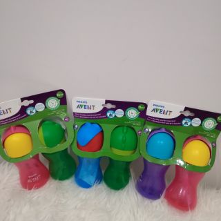 Bình tập uống Philips Avent 300ml(10oz) hồng-xanh lá, xanh dương- xanh lá, Tím- hồng. Giá 390k set 2 bình