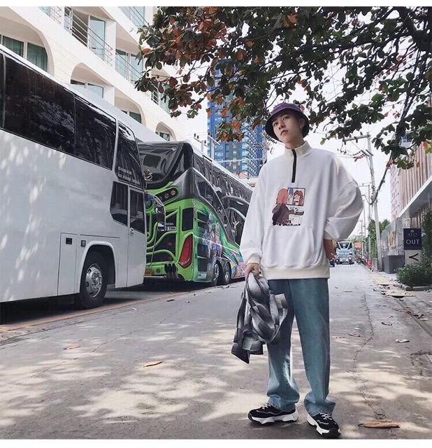 (Freeship từ 99K)#145k W777 SIÊU PHẨM ÁO NỈ HOT NHẤT MÙA ĐÔNG 2018 xanh/trắng .Size :S-XXL | BigBuy360 - bigbuy360.vn