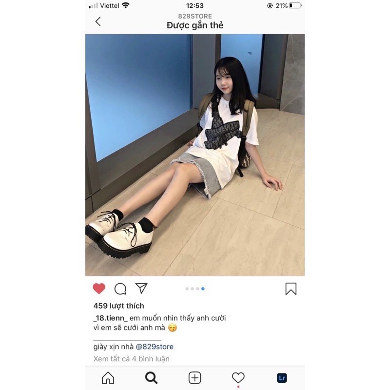 (sẵn Đen 38, Trắng 37)✨Giày bánh mì oxford trái tim gót - hàng cam kết đẹp y hình | BigBuy360 - bigbuy360.vn