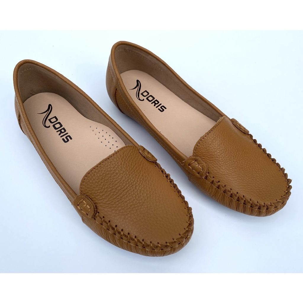 Giày Búp Bê Mọi Đế Bệt Da Bò Thật DORIS DR011