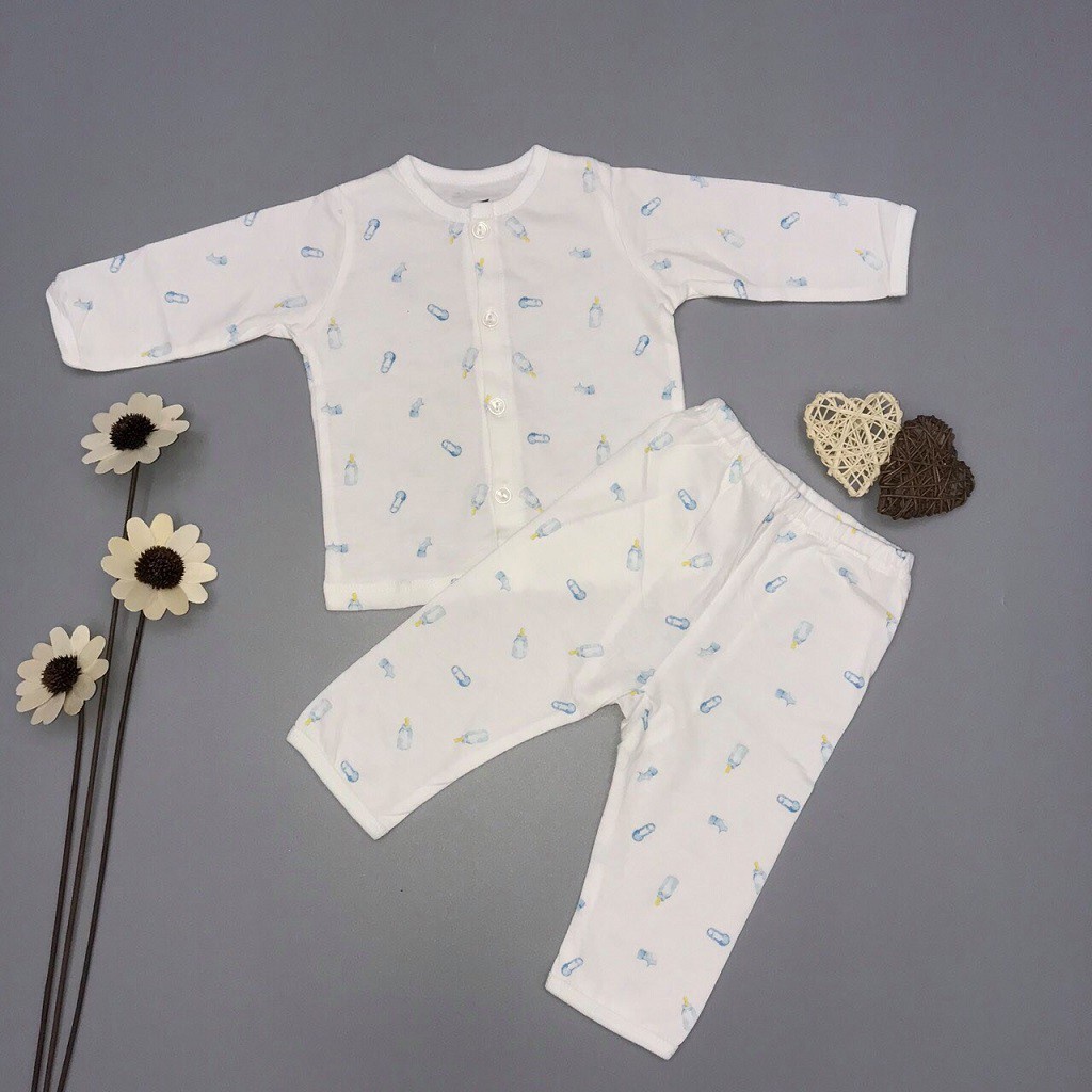 [ Sale Hàng Lẻ Size] Quần Thun Dài Hãng Lullaby, In Hình Bình Sữa Xinh Yêu, 100% Chất Cotton Mềm Mát