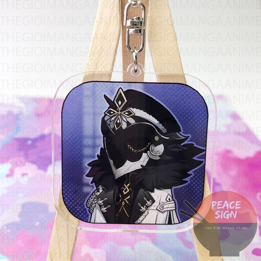 Móc khóa GENSHIN IMPACT - FATUI QUAN CHẤP HÀNH ver CHỮ NHẬT game anime chibi mica trong acrylic