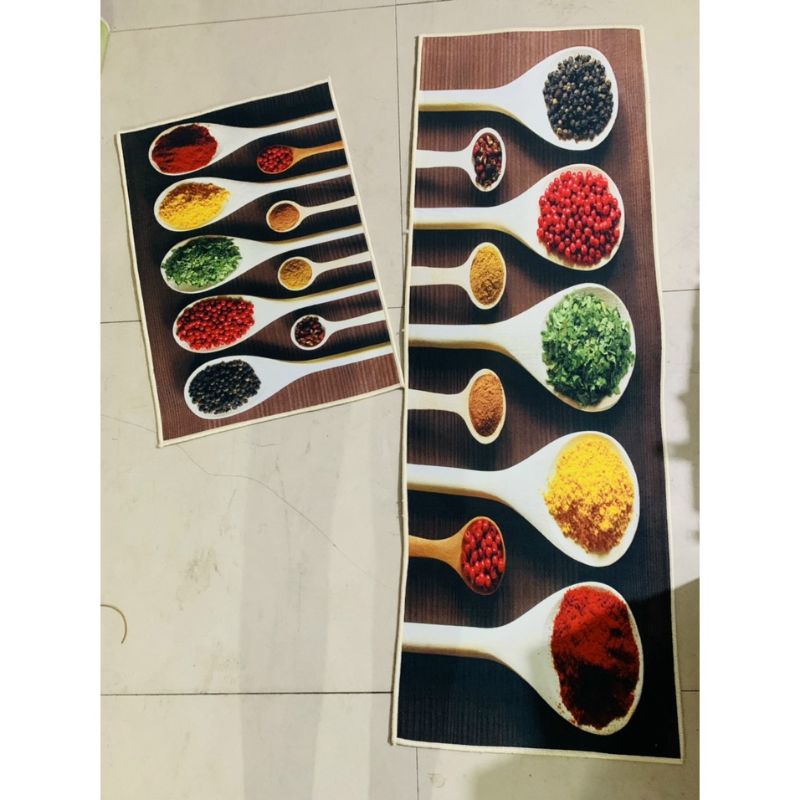 Thảm Bếp Chống Trơn Trượt - Thảm dài Chùi Chân Lau Chân Siêu Thấm Hút Nước In 3d cao cấp